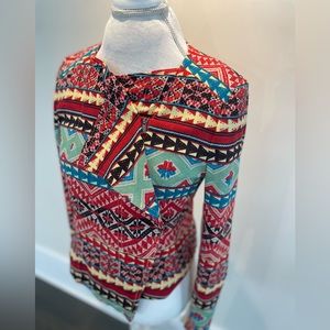 BCBG Maxsazria tribal print jacket